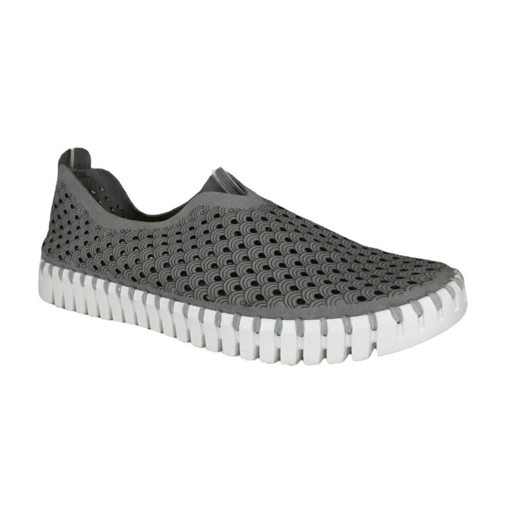 ILSE JACOBOSEN HORNBAEK TULIP Grey LOAFERS SLIP ONS FLATS WOMENS SZ 7.5 8‎ EU 38